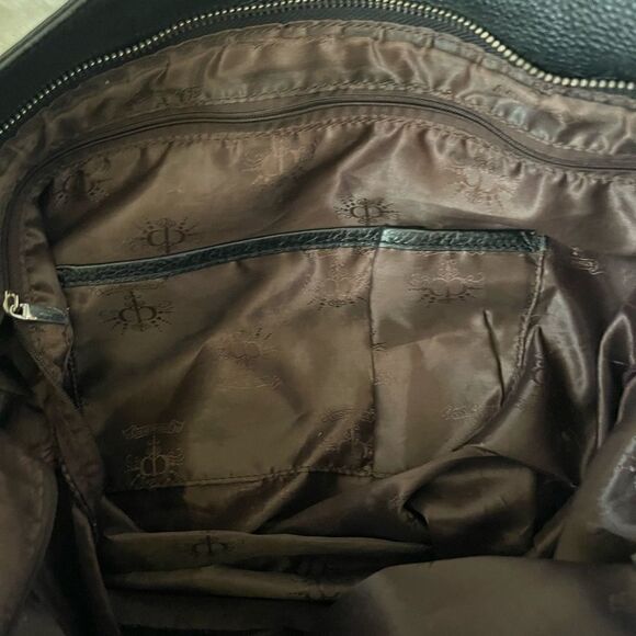 Christine Price leather black travel handbag with silver tone hardwares … - Picture 4 of 13